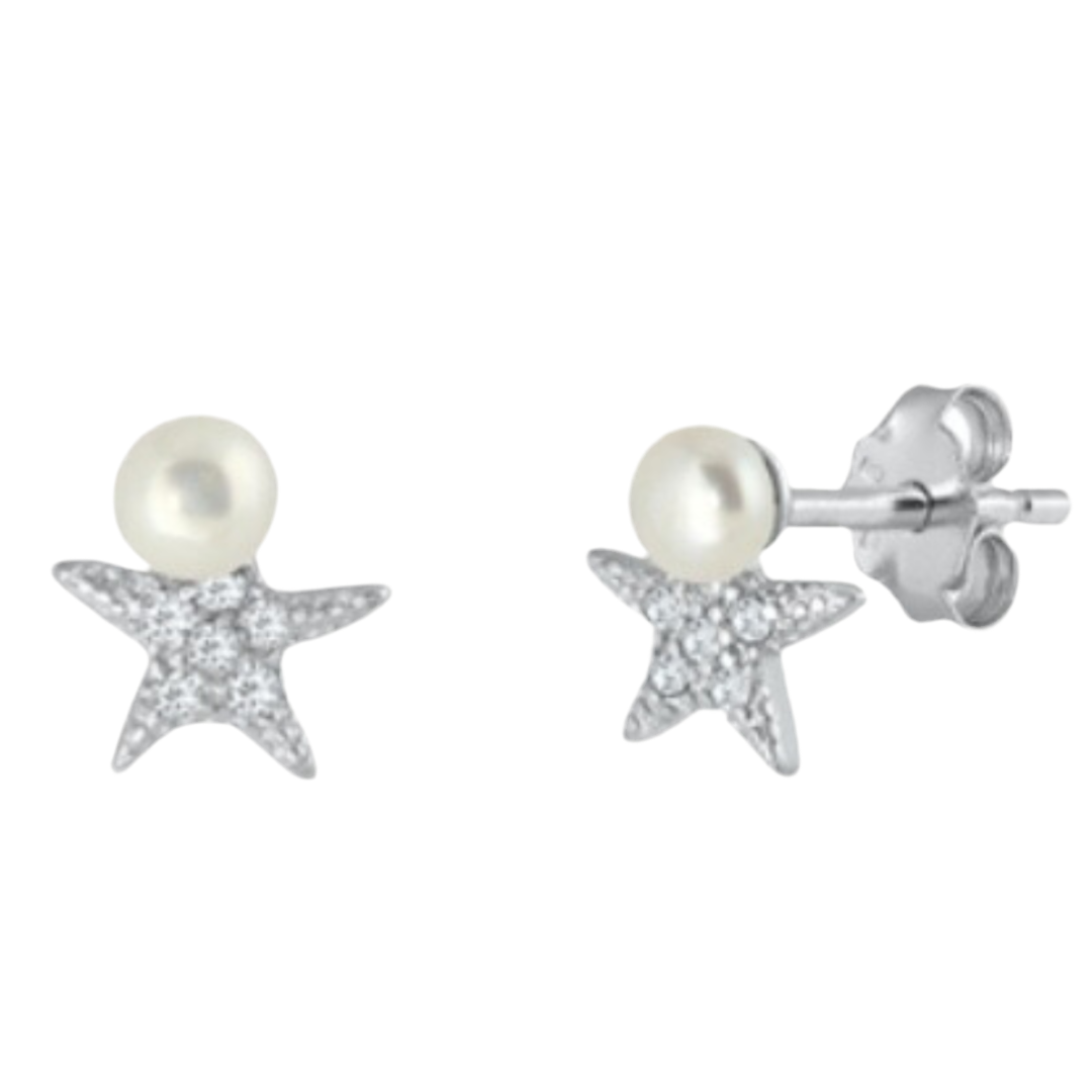 Pantallas de estrellas de mar con perlas