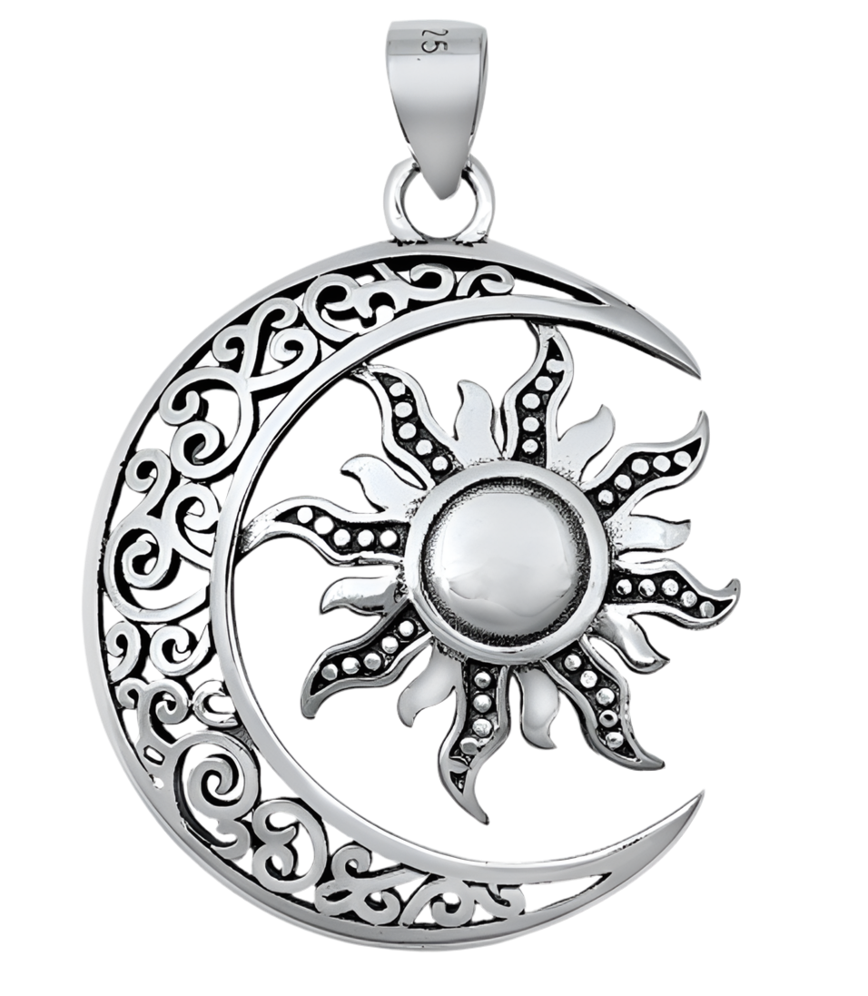 Pendant de luna y sol
