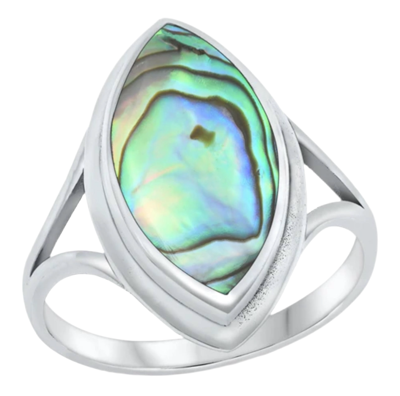 Sortija con piedra abalone shell