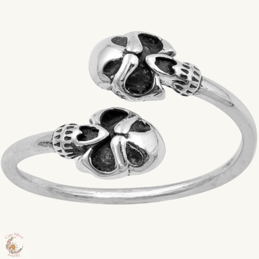 Skulls Ring Cute Silver Jewelry