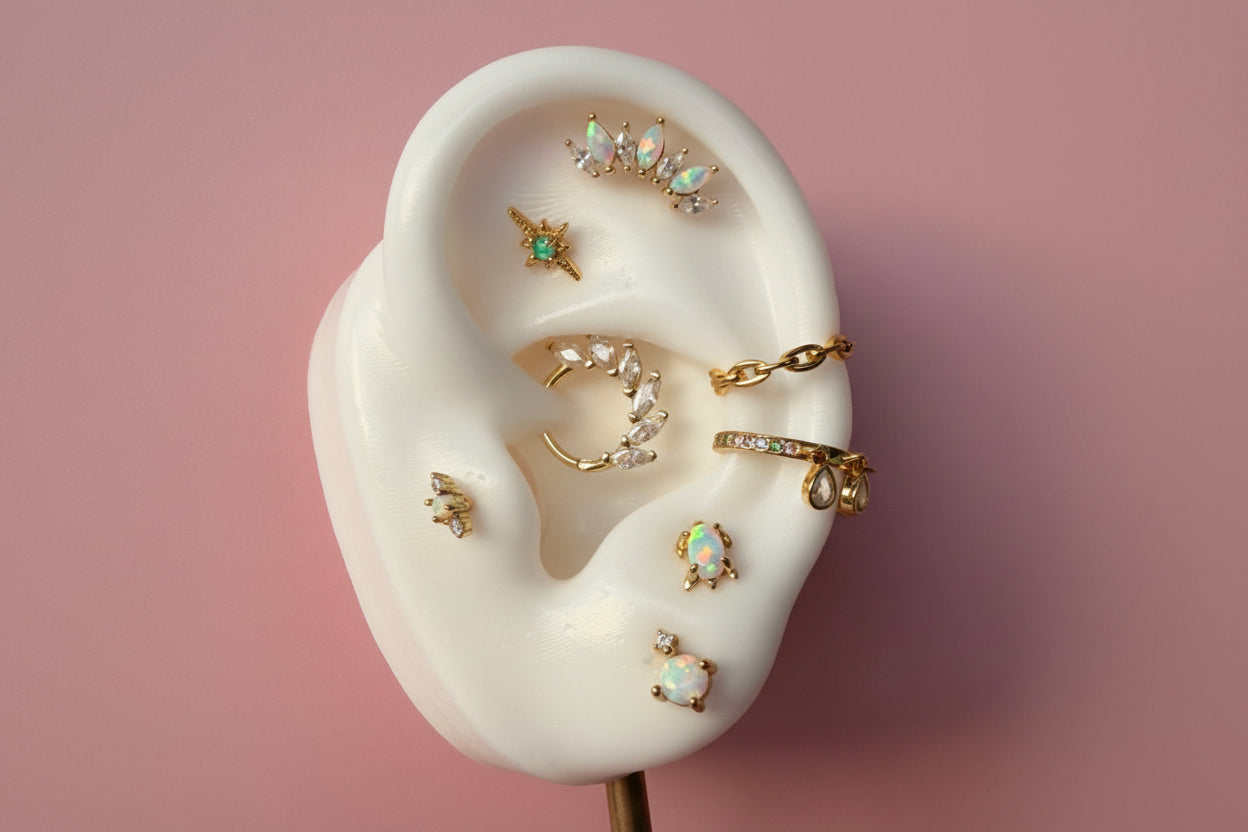 Pantalla para piercings de estrella