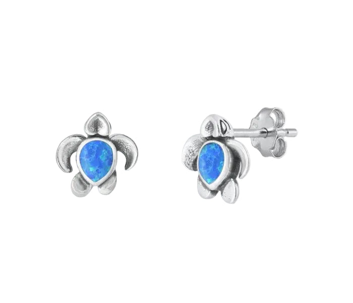 Pantallas de tortugas con piedra opal azul