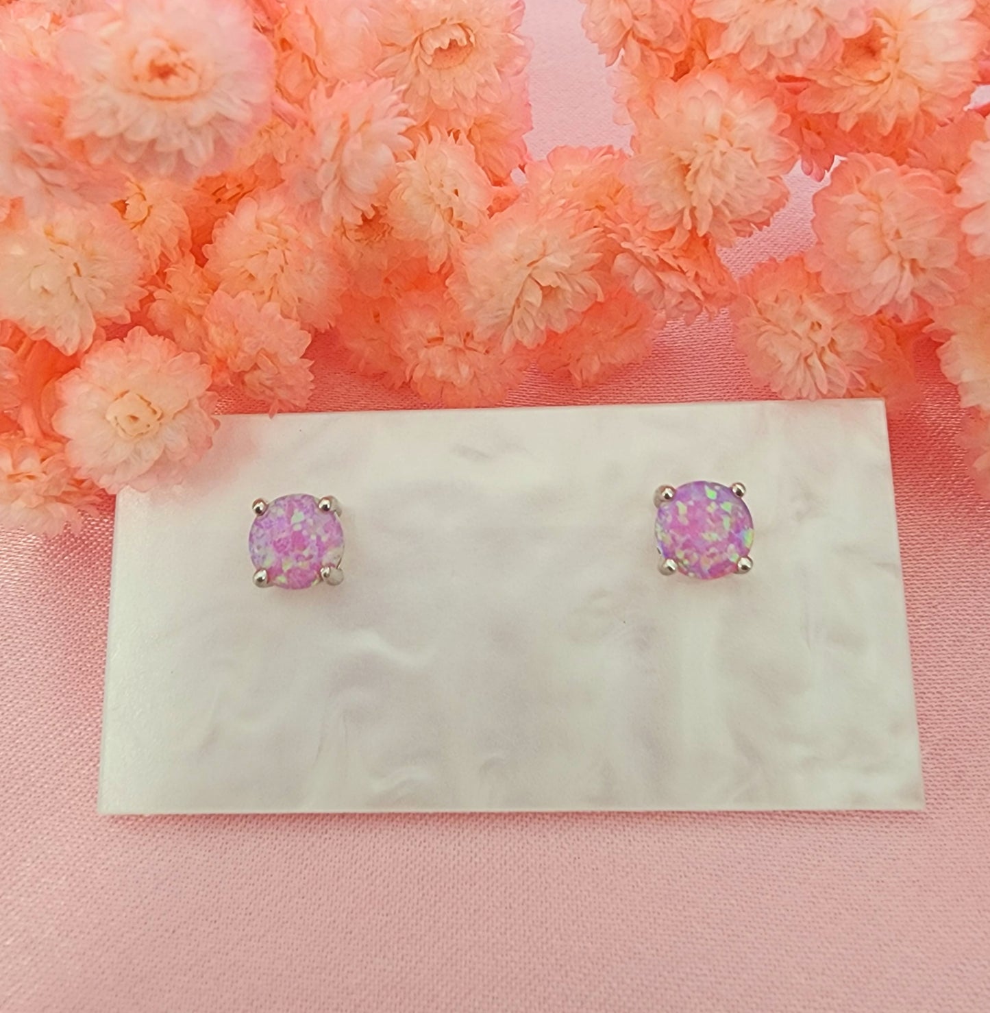 Pantallas con piedras opal rosa