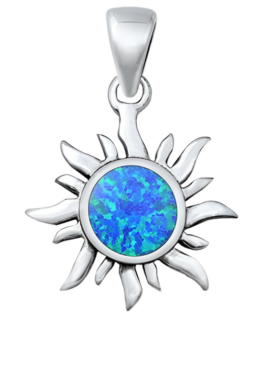 Pendant de sol con piedra opal azul