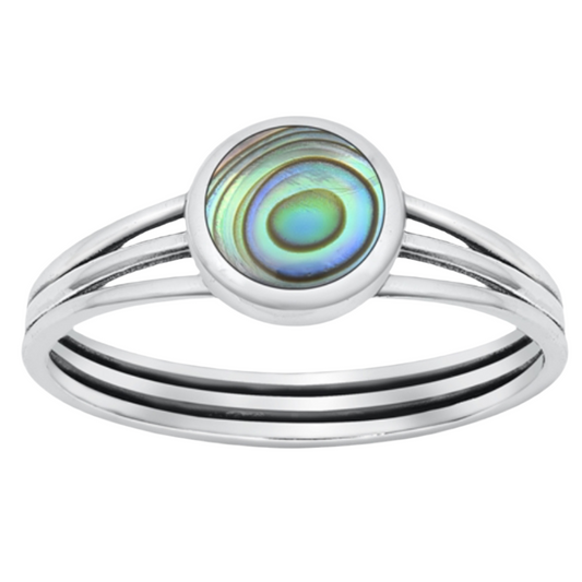 Sortija con piedra Abalone shell