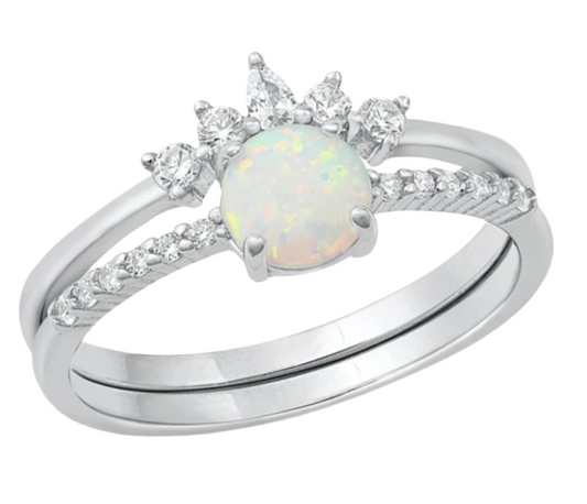 Sortijas con piedras opal set