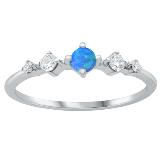 Sortija con opal azul