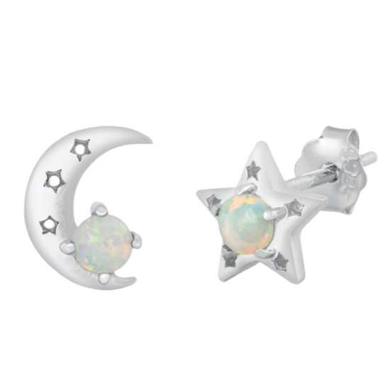 Pantallas de Luna y Estrella con piedra opal