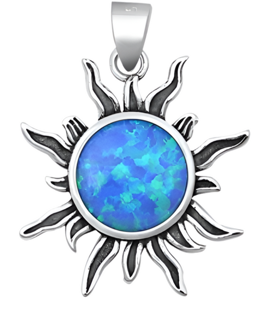 Pendant de sol con piedra opal azul