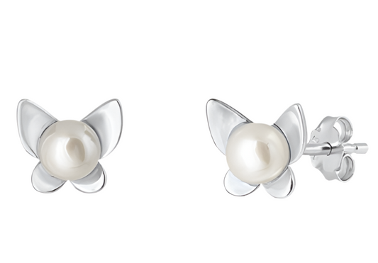 Pantallas de mariposa con perla