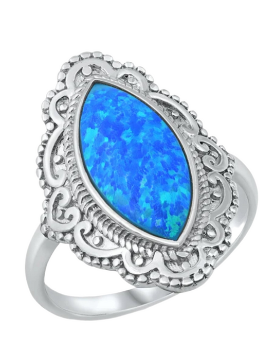 Sortija Opal Azul
