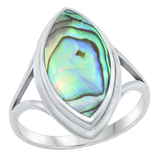 Sortija con piedra abalone shell
