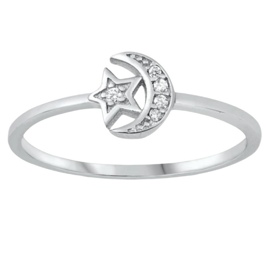 Sortija de luna y estrella