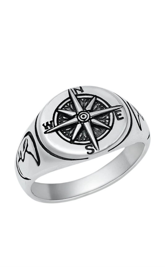 Sortija de compass para hombres