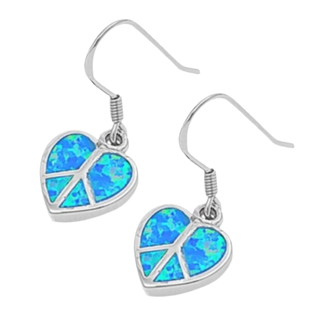 Pantallas de signo de paz con piedra opal