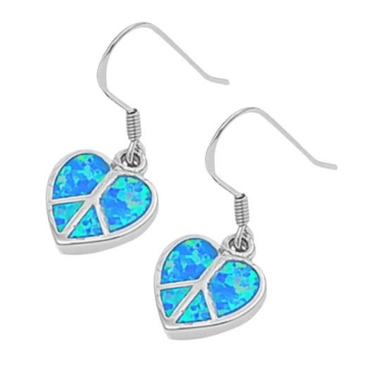 Pantallas de signo de paz con piedra opal