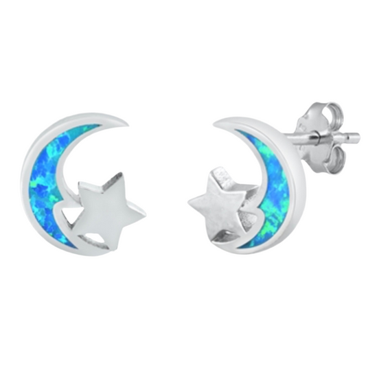 Pantallas de lunas con Estrellas con piedras opal