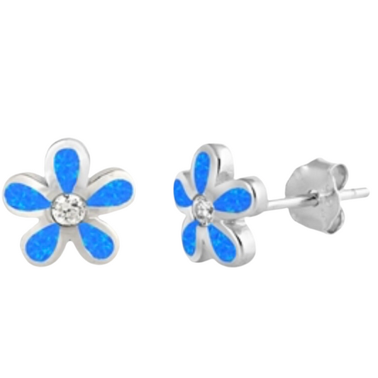 Pantallas de flor con piedra opal