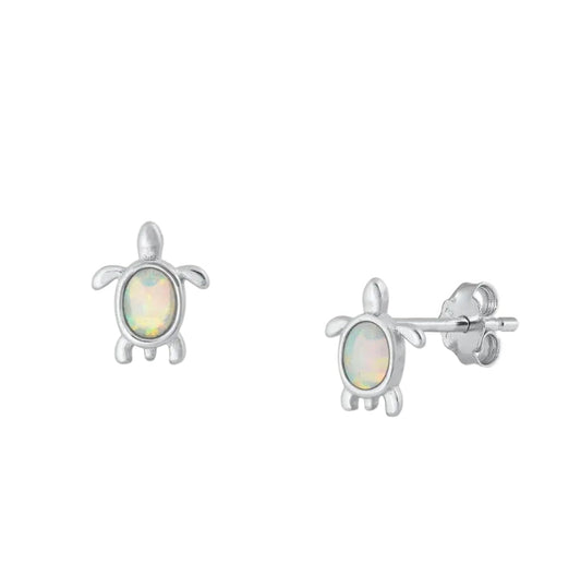 Pantallas de tortugas con piedra opal blanco